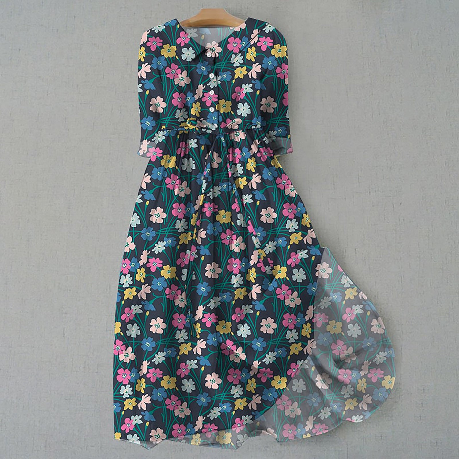 Robe imprimée bohème personnalisée pour femme