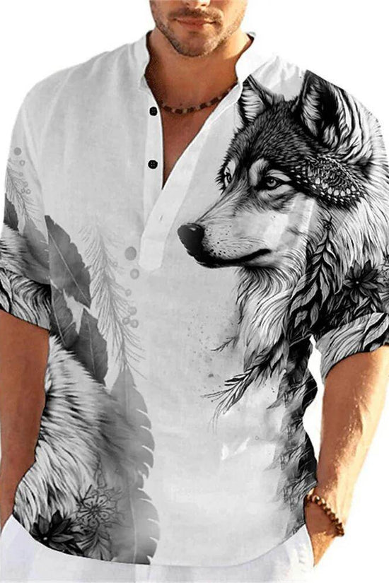 Chemise ample décontractée à manches courtes pour homme, imprimée en 3D - Droxev