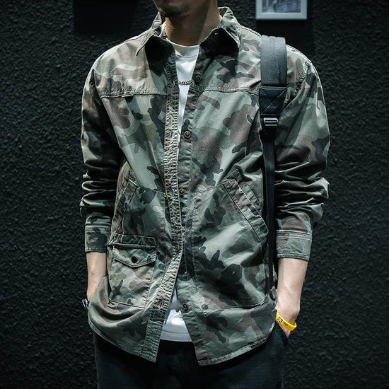 Veste Chemise Camouflage à Manches Longues pour Homme | droxev - Droxev