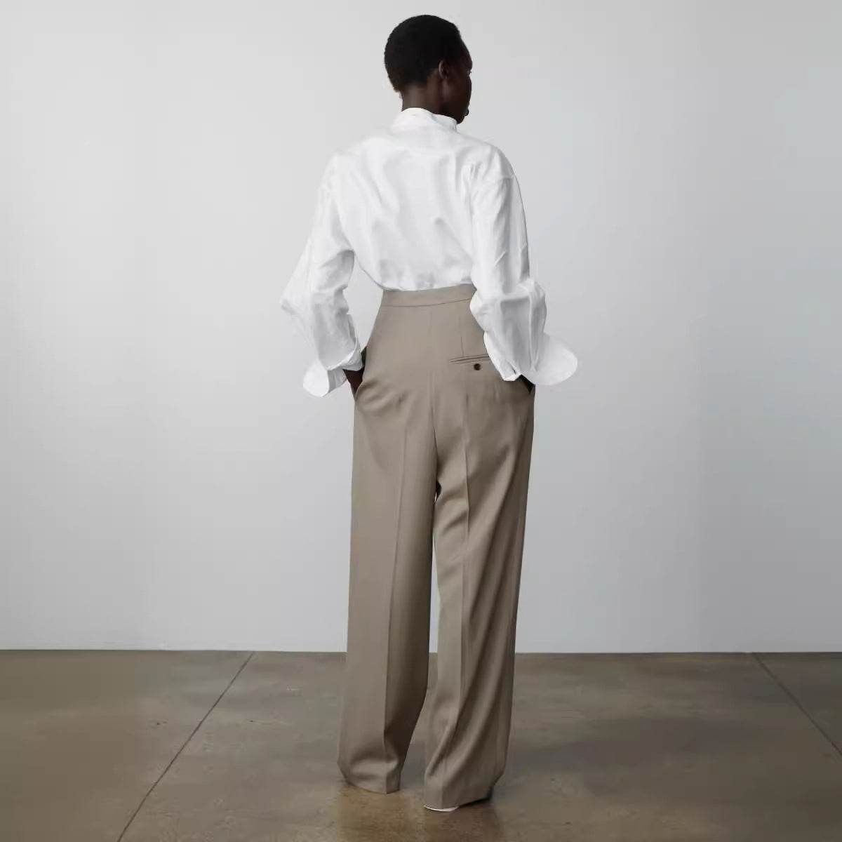 Pantalon large décontracté et tendance pour femme - Droxev