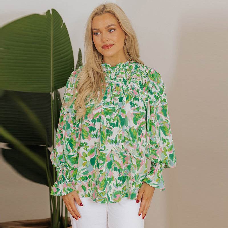 Haut ample à imprimé assorti pour femme - Droxev