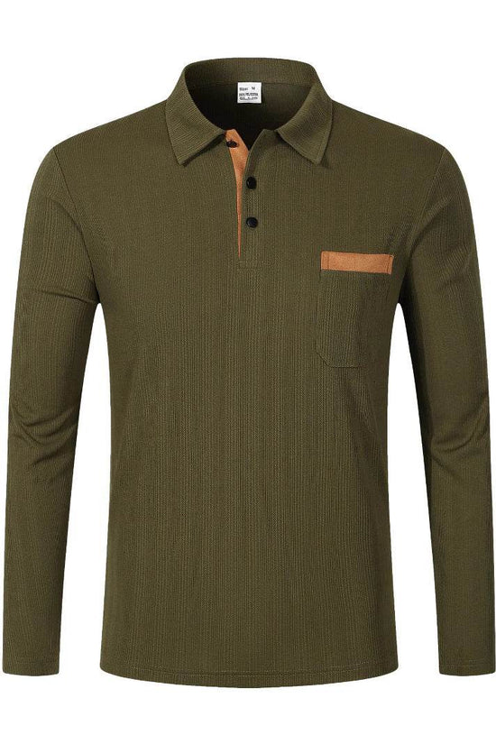 Polo à manches longues à manches longues pour hommes - Droxev