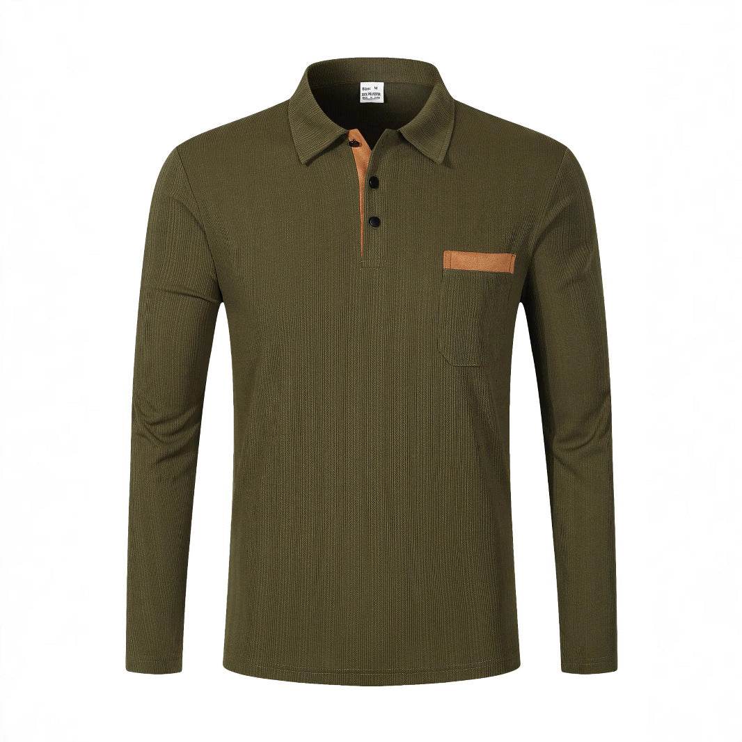 Polo à manches longues à manches longues pour hommes - Droxev