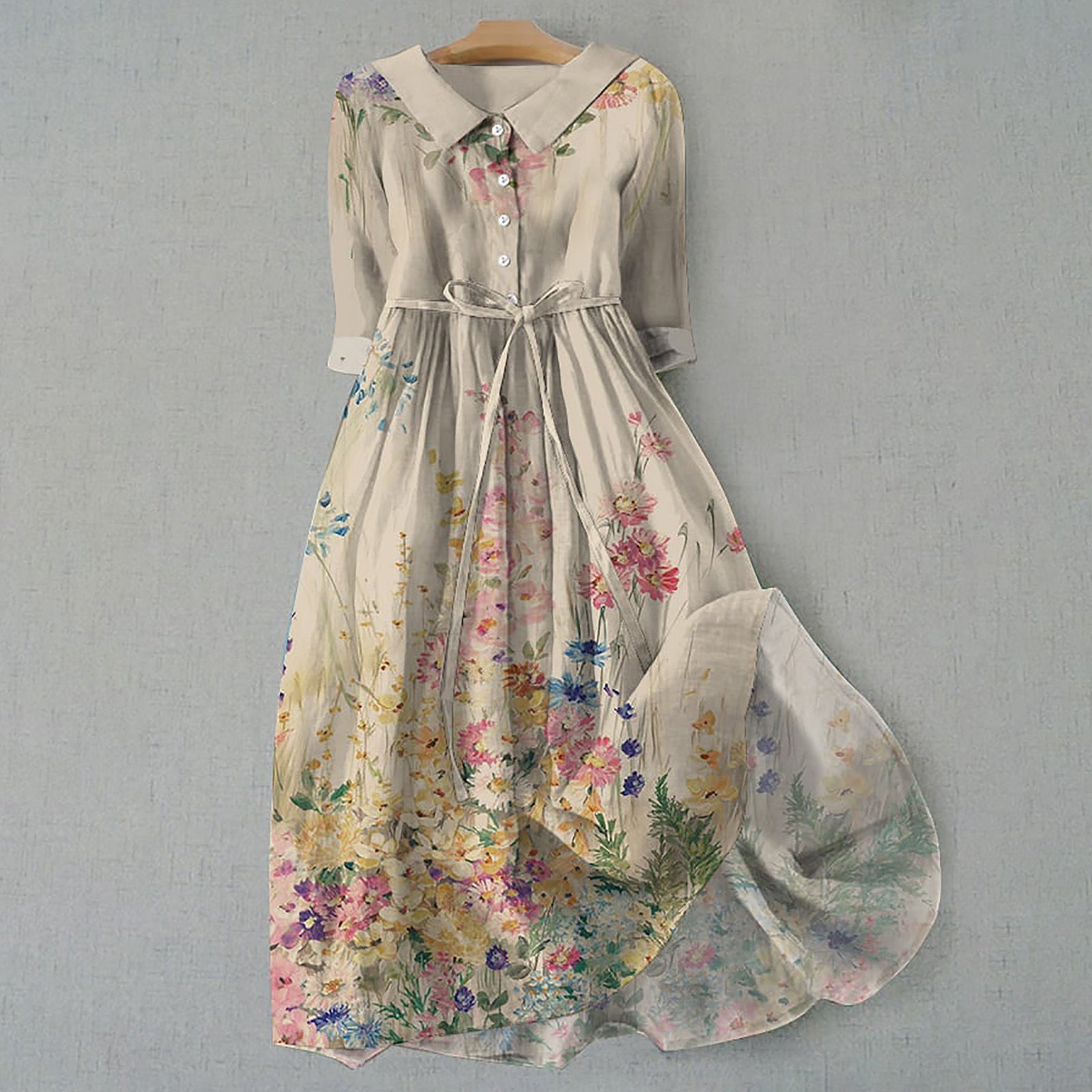Robe imprimée bohème personnalisée pour femme