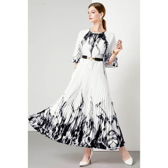 Robe trapèze surdimensionnée à plis 5 - Droxev