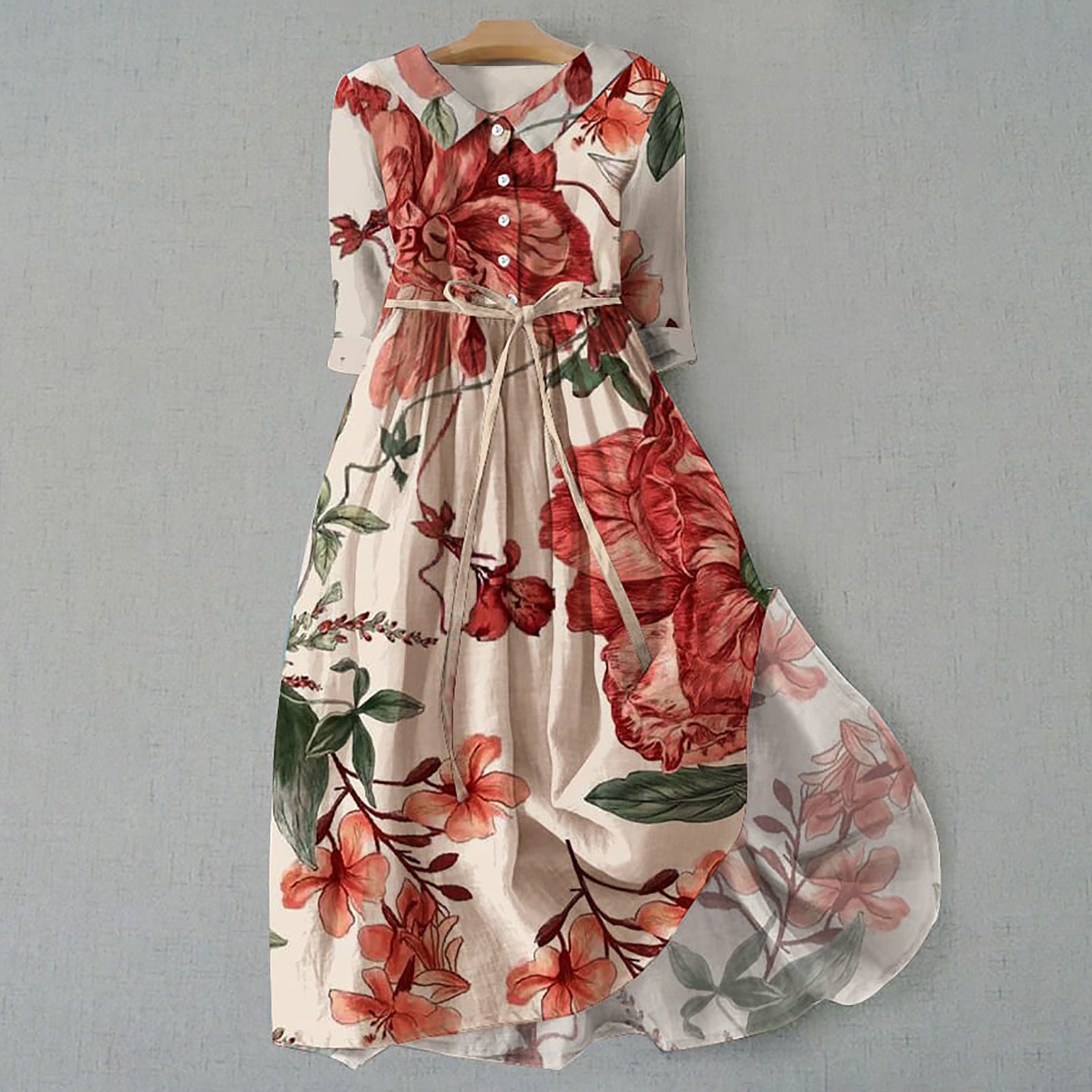 Robe imprimée bohème personnalisée pour femme