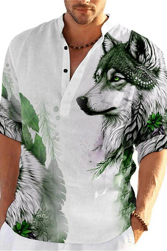 Chemise ample décontractée à manches courtes pour homme, imprimée en 3D - Droxev