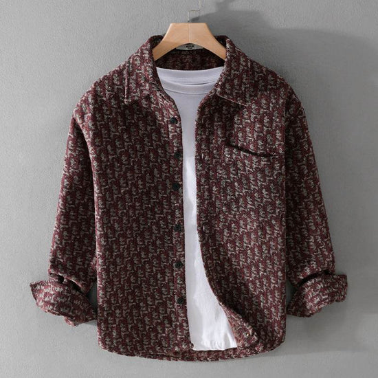 Veste chemise décontractée à manches longues pour homme, épaisse et brossée - Droxev