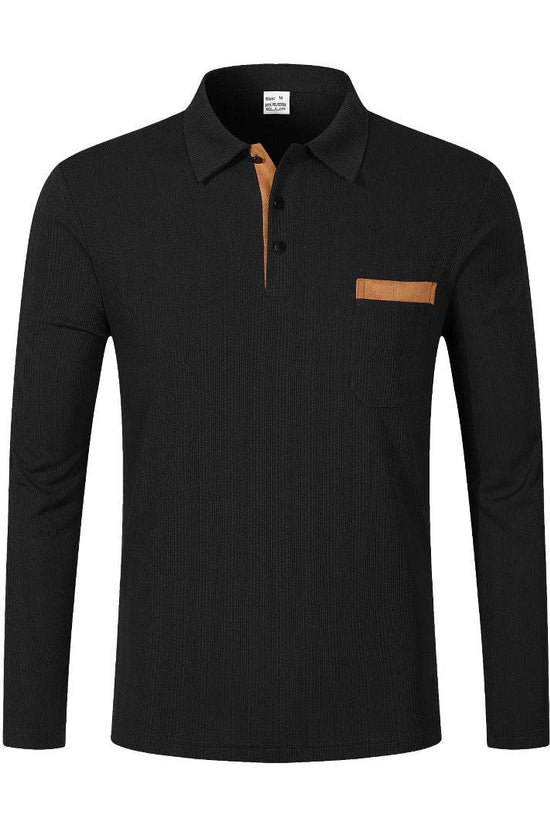 Polo à manches longues à manches longues pour hommes - Droxev