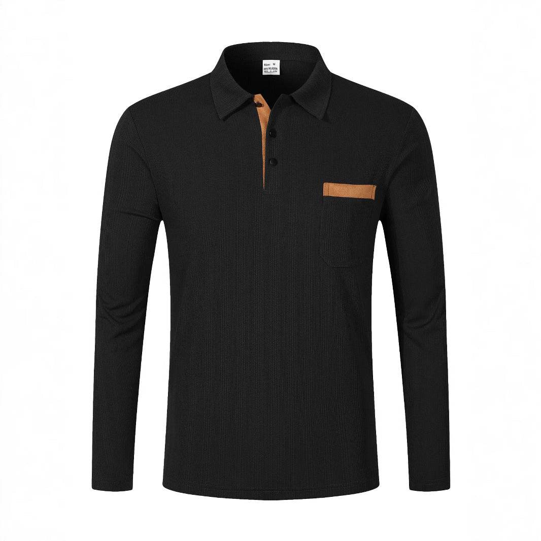 Polo à manches longues à manches longues pour hommes - Droxev