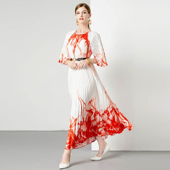 Robe trapèze surdimensionnée à plis 5 - Droxev