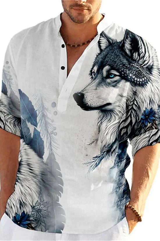 Chemise ample décontractée à manches courtes pour homme, imprimée en 3D - Droxev