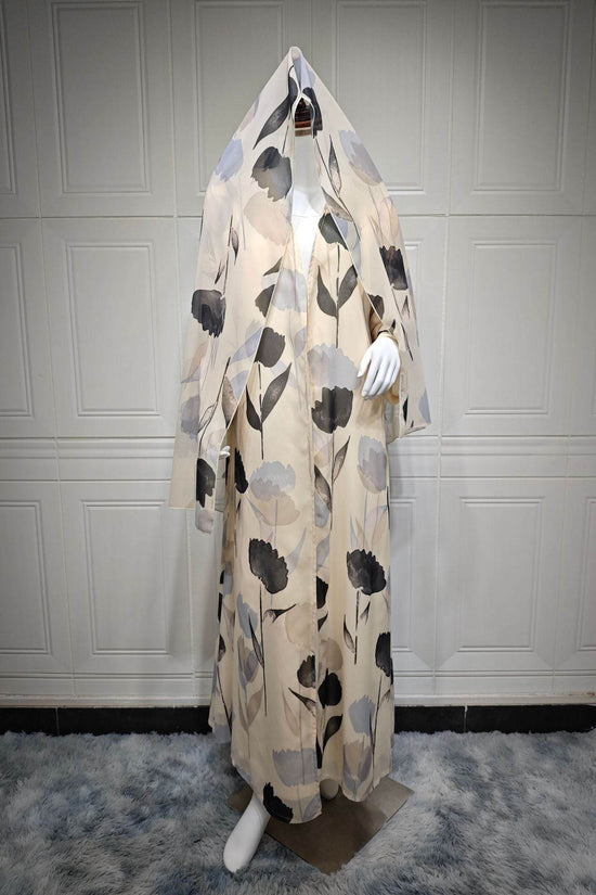 Veste-robe imprimée à manches longues - Droxev