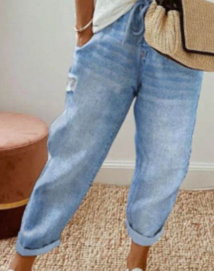 Pantalon décontracté à poches amples style graffiti - Droxev