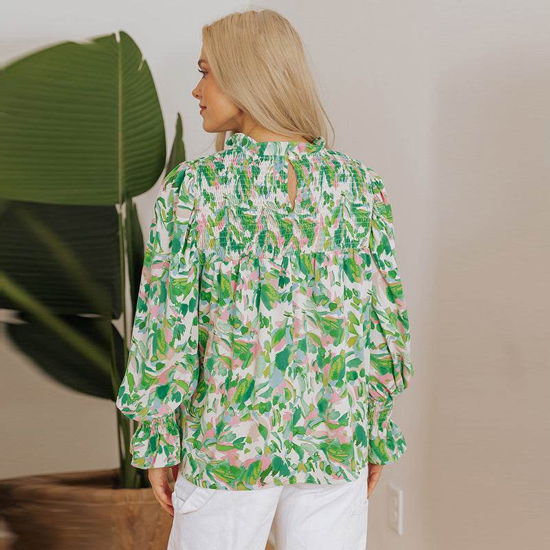 Haut ample à imprimé assorti pour femme - Droxev