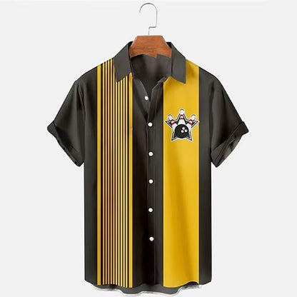 Meilleure chemise de bowling pour homme, impression numérique 3D