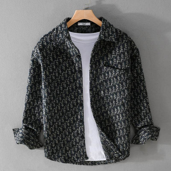 Veste chemise décontractée à manches longues pour homme, épaisse et brossée - Droxev