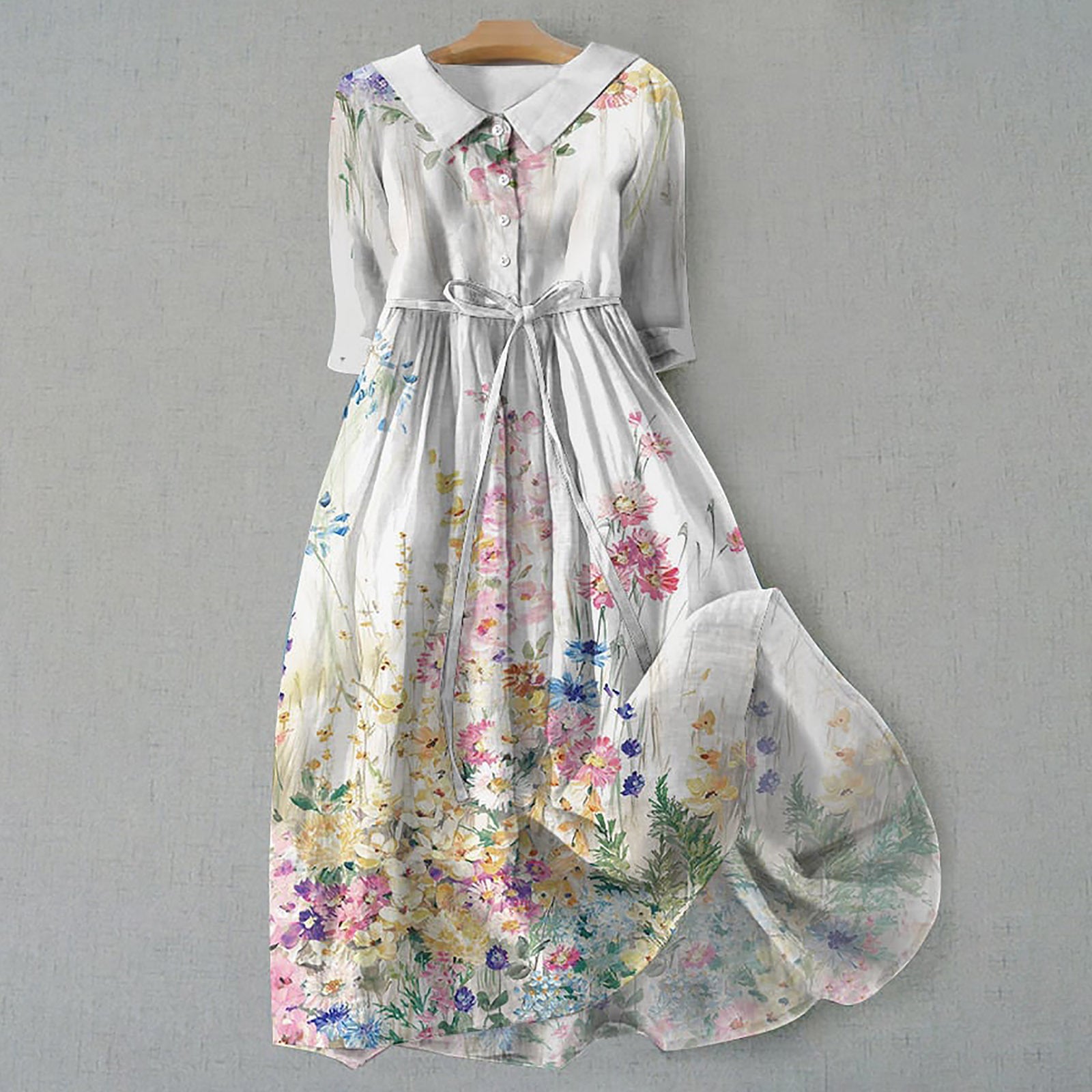 Robe imprimée bohème personnalisée pour femme