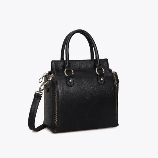 Sac à Bandoulière en Cuir avec Rangement Multi-Couches - Droxev