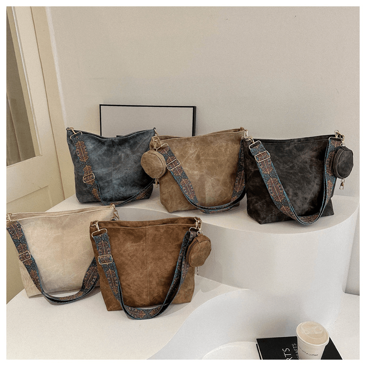 Sac Épaule Vintage à Grande Capacité - Droxev