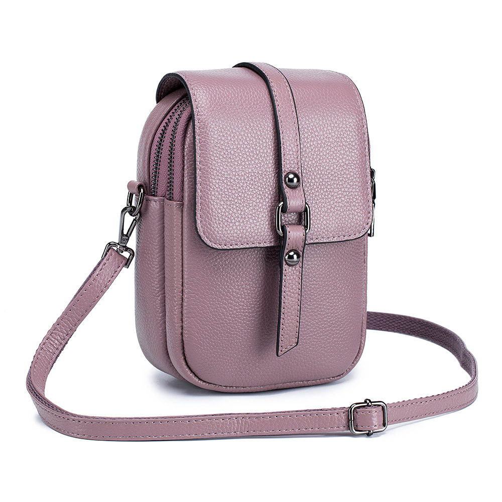 Sac diagonal en cuir