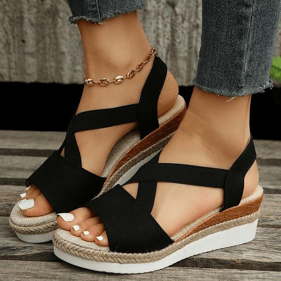 Sandales Compensées Glamour - Droxev