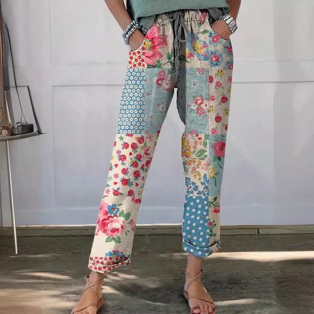 Pantalons décontractés imprimés à la mode - Droxev