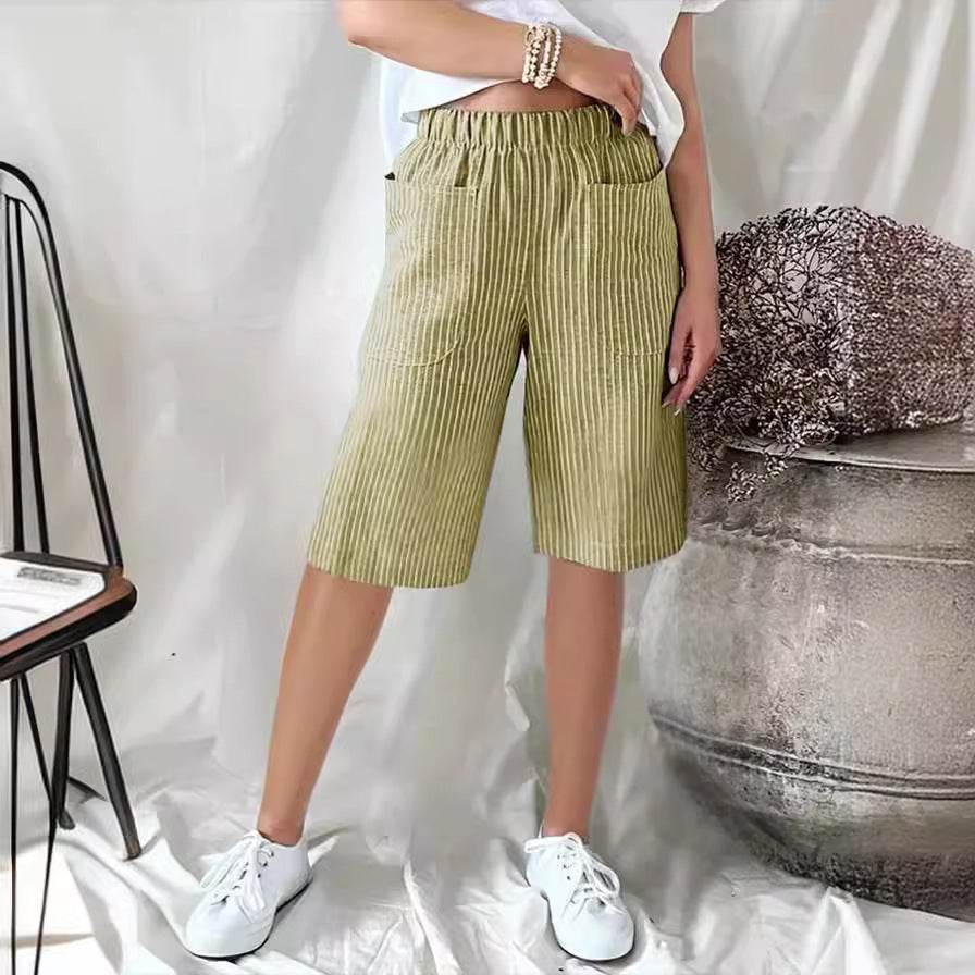 Pantalon de plage décontracté à cordon de serrage et poches en seersucker pour homme Cross-Border - Droxev