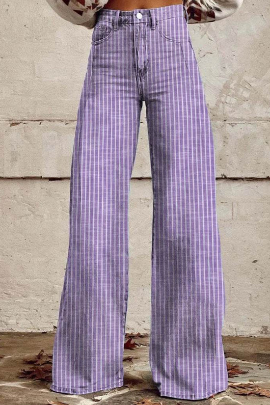 Pantalon décontracté imitation jean fin - Droxev
