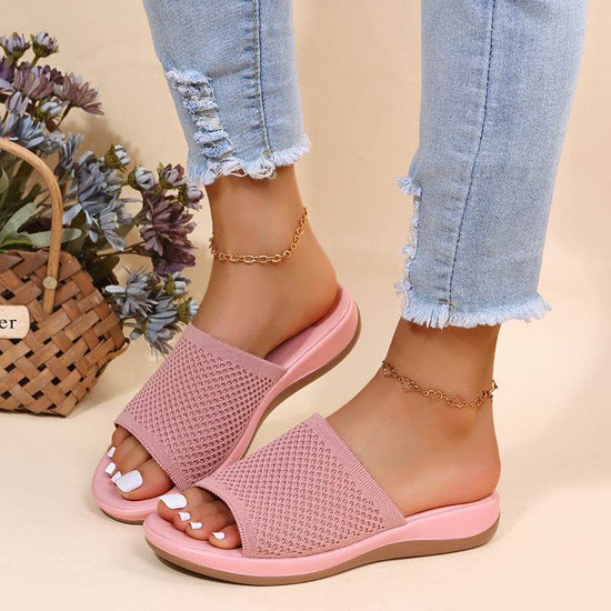 Chaussures d'été plates pour femmes, sandales décontractées pour intérieur et extérieur, chaussures de plage - Droxev