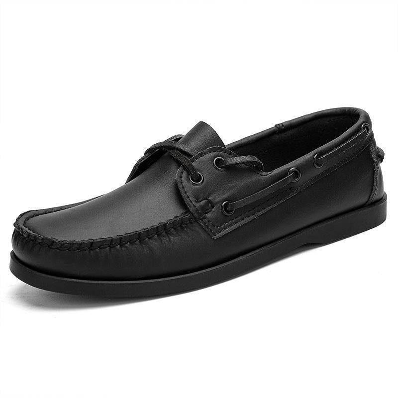 Chaussures décontractées en cuir grande taille pour hommes - Droxev
