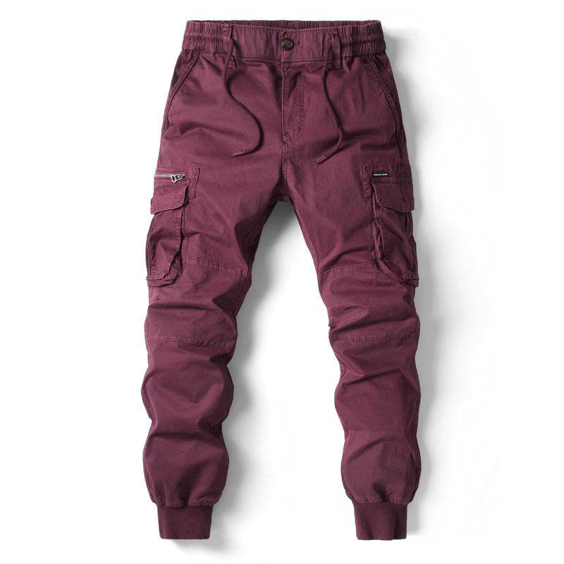 Pantalon skinny uni multi-poches pour homme - Droxev