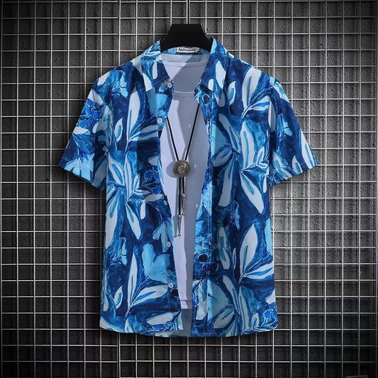 Chemise décontractée ample grande taille pour homme, design de niche, été