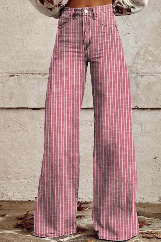 Pantalon décontracté imitation jean fin - Droxev