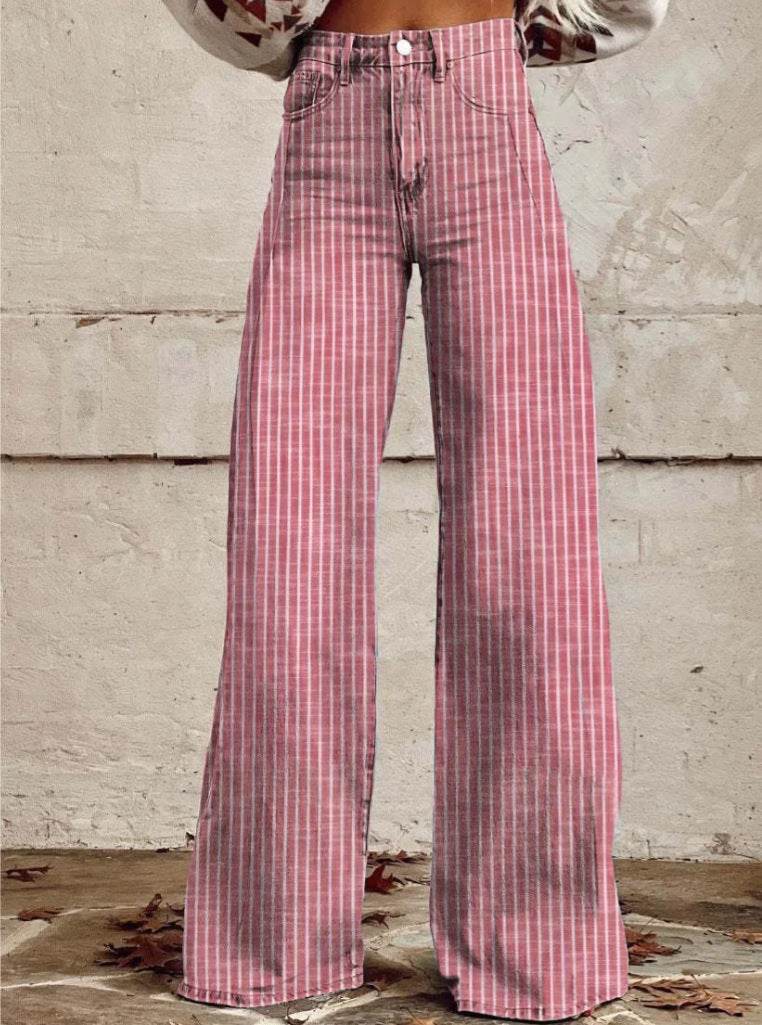 Pantalon décontracté imitation jean fin - Droxev