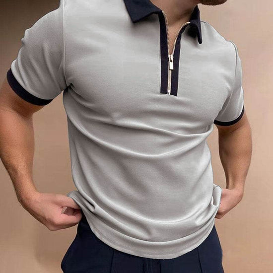 Polo homme uni, chemise à manches courtes, chemise d'été, vêtements pour hommes - Droxev