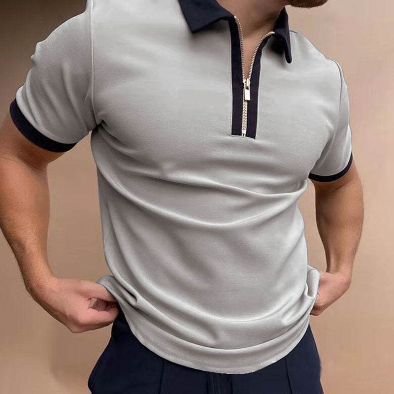 Polo homme uni, chemise à manches courtes, chemise d'été, vêtements pour hommes - Droxev