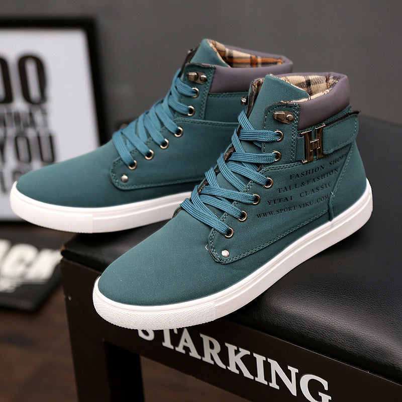 Bottes Martin pour hommes, chaussures plates à lacets