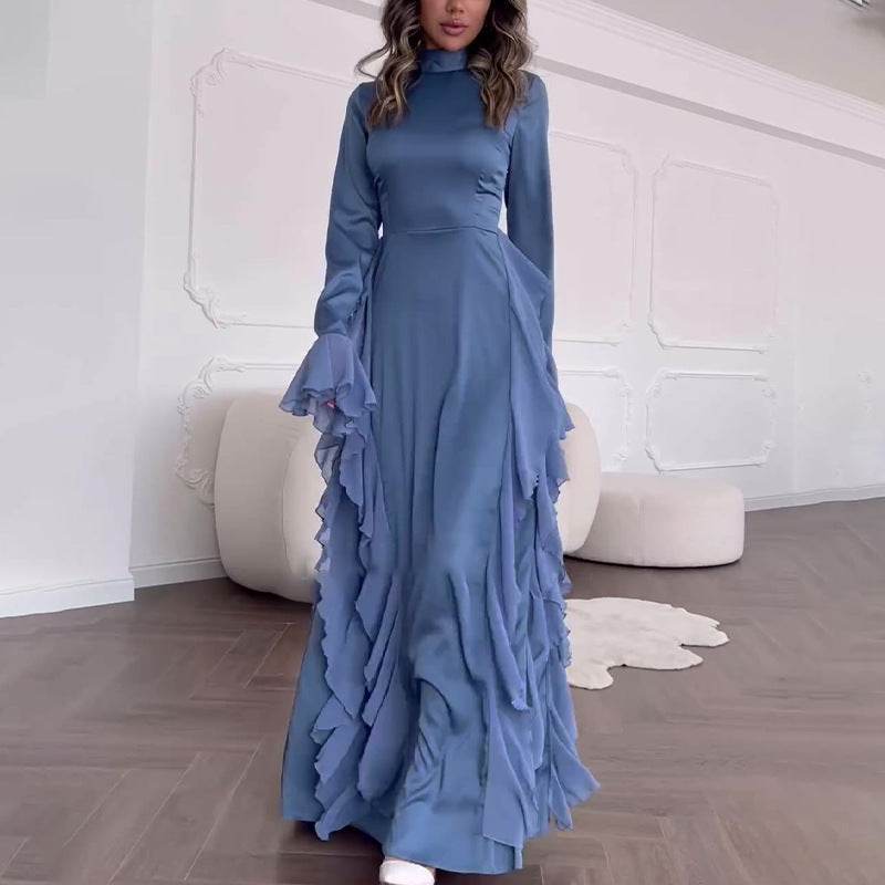 Robe patchwork amincissante taille haute - Droxev