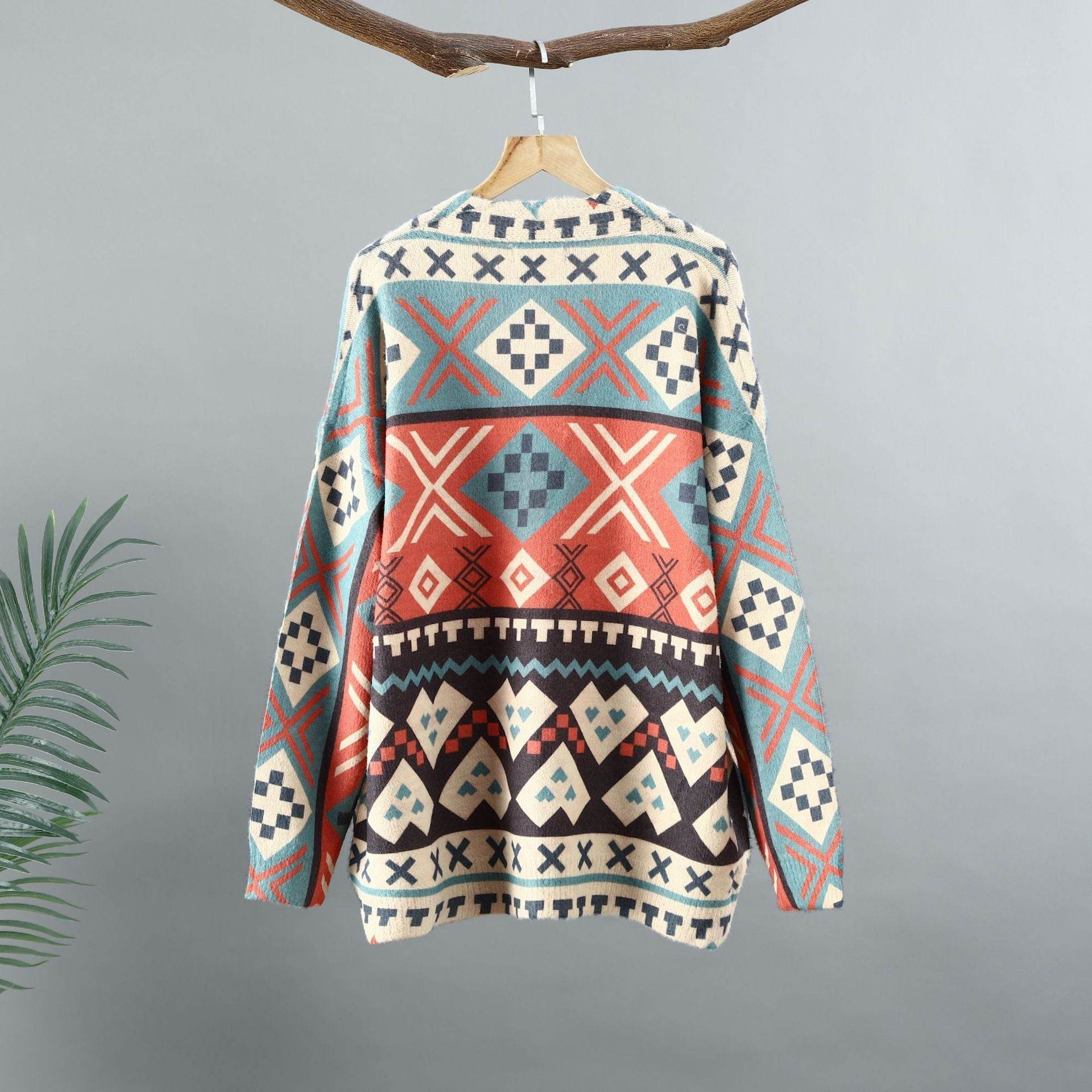 Cardigan à col en V Vêtements d'extérieur pour femmes - Droxev