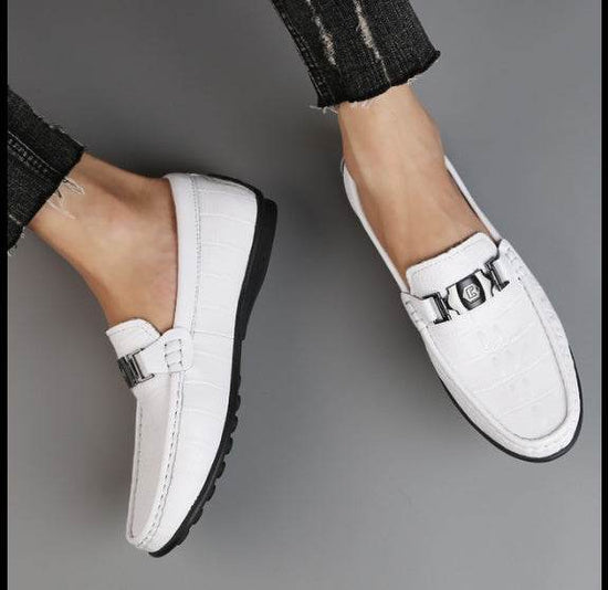 Chaussures basses en cuir pour hommes, chaussures décontractées et professionnelles en cuir - Droxev