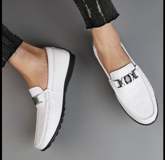 Chaussures basses en cuir pour hommes, chaussures décontractées et professionnelles en cuir - Droxev