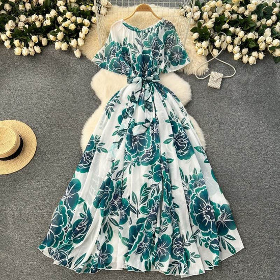Robe moulante à lacets imprimée - Droxev