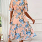 Robe Femme Imprimée Fleurie à Taille Cintrée