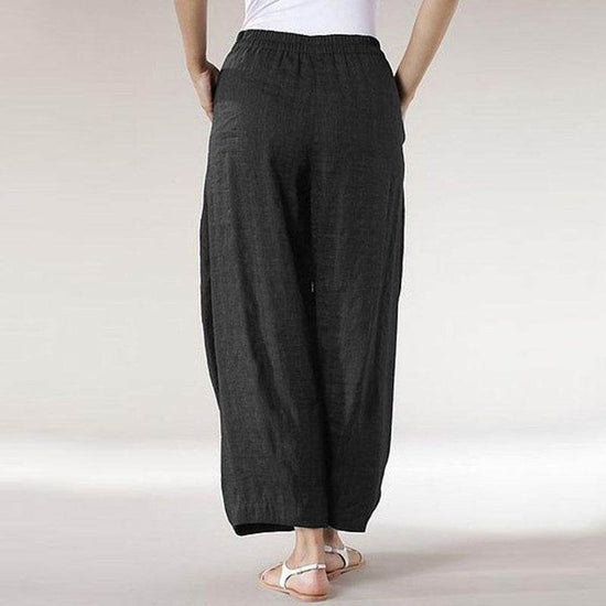 Pantalon décontracté à jambes larges et à jambes droites - Droxev