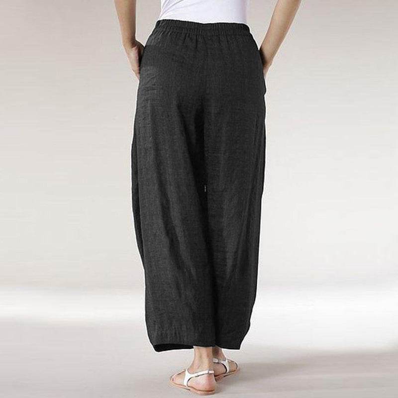 Pantalon décontracté à jambes larges et à jambes droites - Droxev
