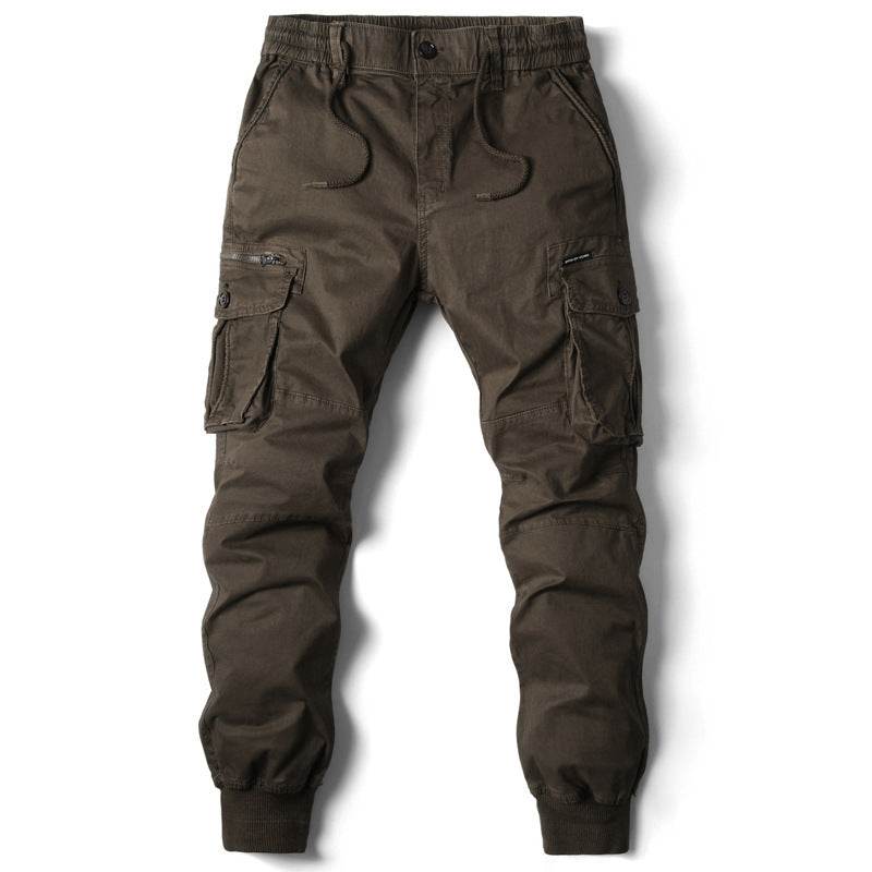 Pantalon skinny uni multi-poches pour homme - Droxev