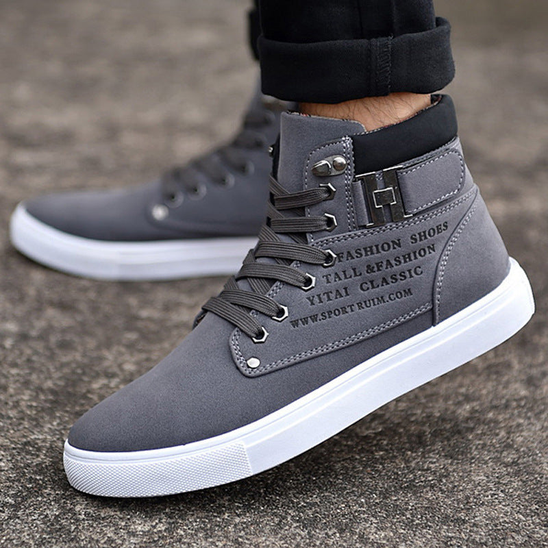 Bottes Martin pour hommes, chaussures plates à lacets