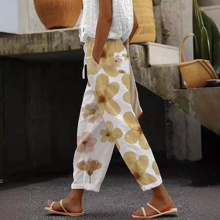 Pantalons décontractés imprimés à la mode - Droxev