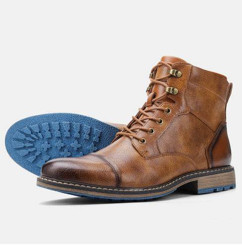 Bottes en cuir pour hommes de grande taille Bottes simples